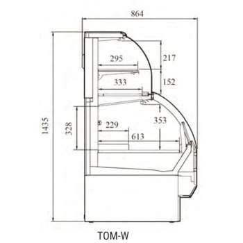 Витрина холодильная Turbo Air TOM-W-60SB